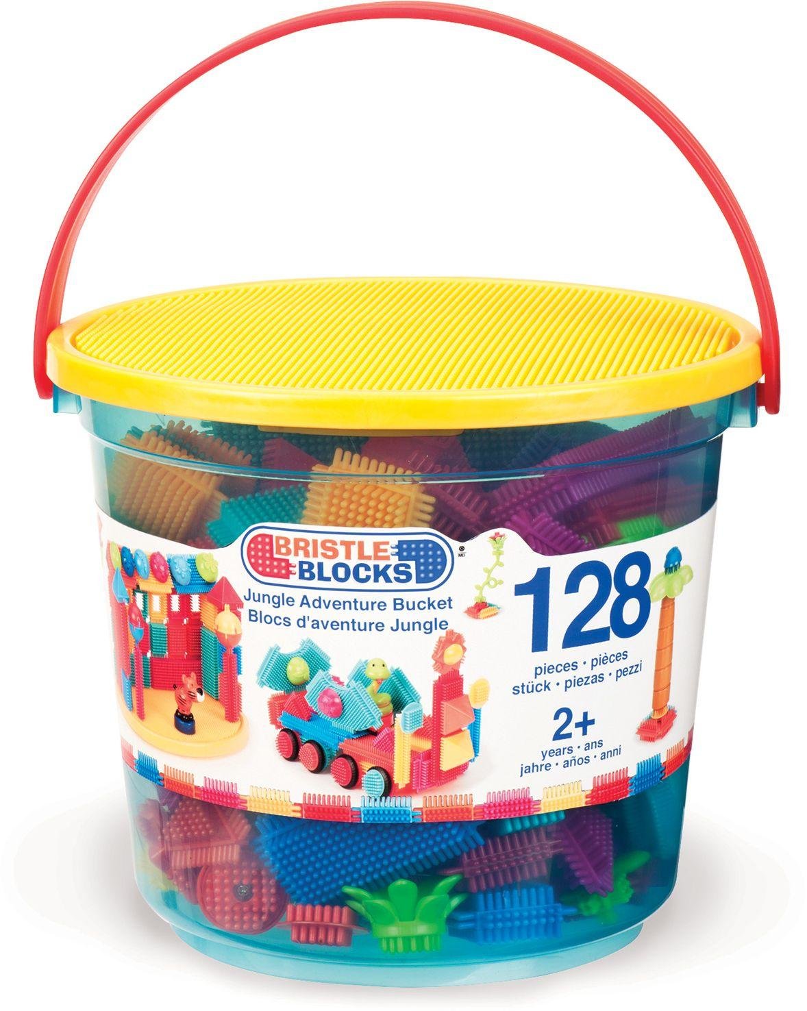 Bristle Blocks Jungle Adventure Storage Bucket - 128 Pieces