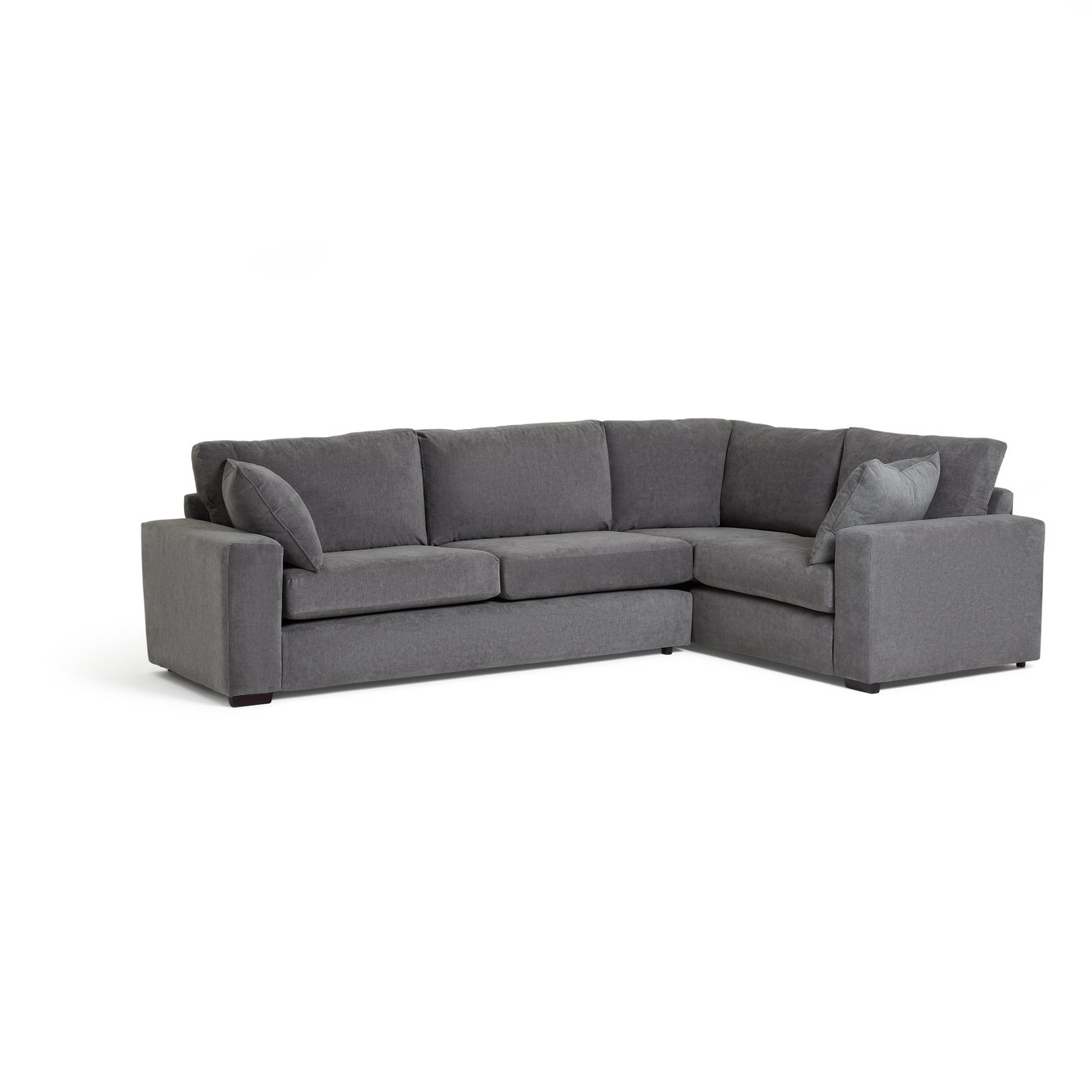 Habitat Eton Right Corner Fabric Sofa - Charcoal