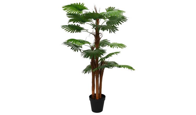 Walplus Bamboo Artificial Fan Palm Tree - Green - 60 x 25 x 170 cm