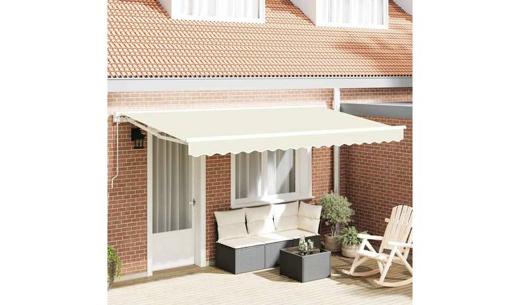 Walplus Polyester Awning Frame - Cream - 350 x 200 cm