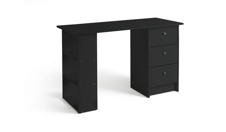 Buy Argos Home Malibu 3 Drawer Office Desk - Black | Desks | Argos