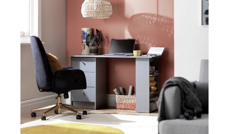 Buy Argos Home Malibu 3 Drawer Office Desk Black Desks Argos
