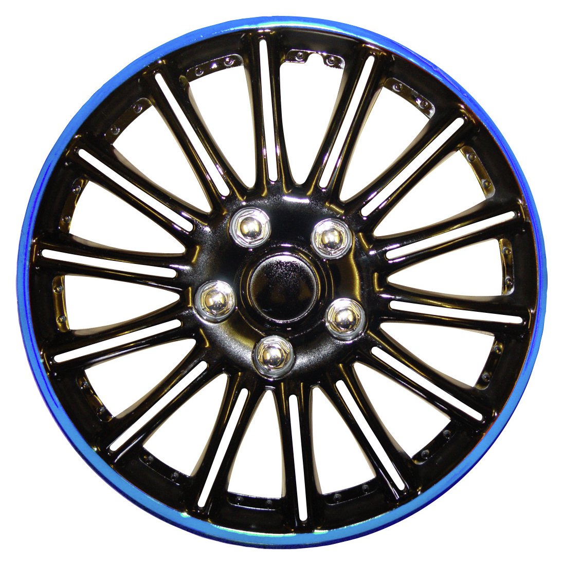 Rezistanz 14 Inch Wheel Trims - Black and Blue