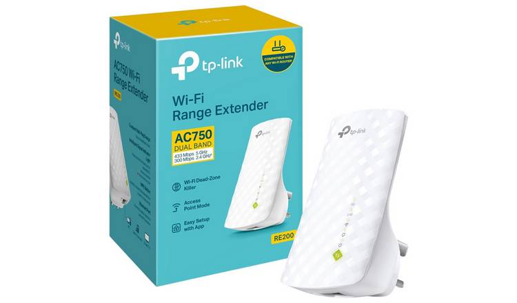 Buy TP-Link AC750 Dual Band Wi-Fi Range Extender & Booster | Wi-Fi boosters  | Argos