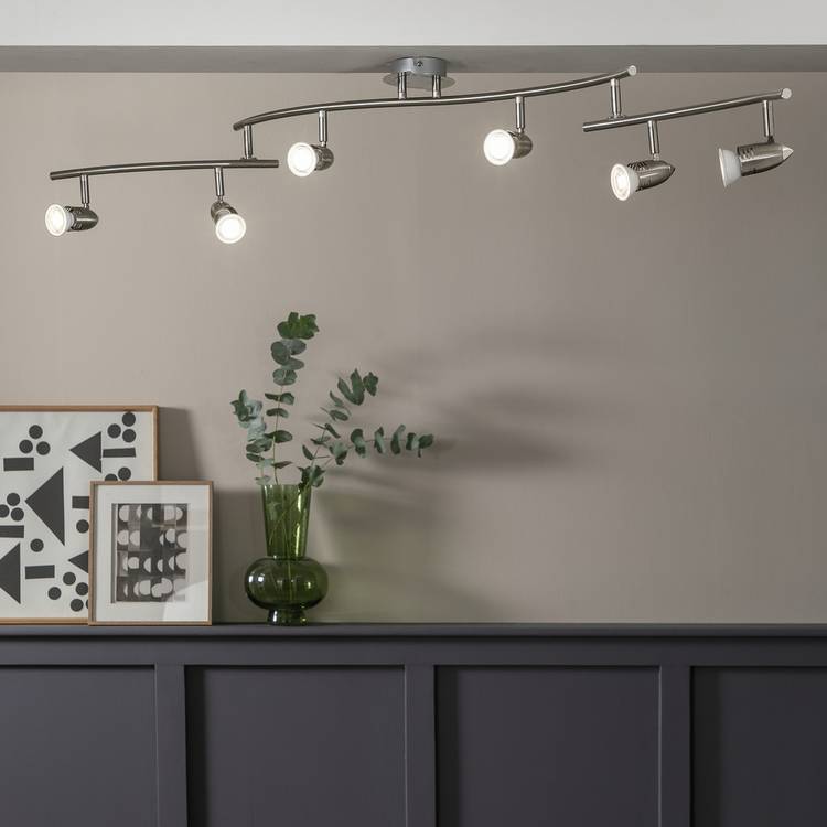 Argos Home Norton 6 Light Folding Ceiling Bar - Chrome 0