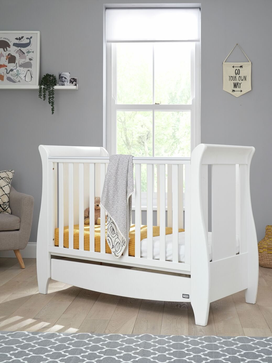 baby cot bed with drawer