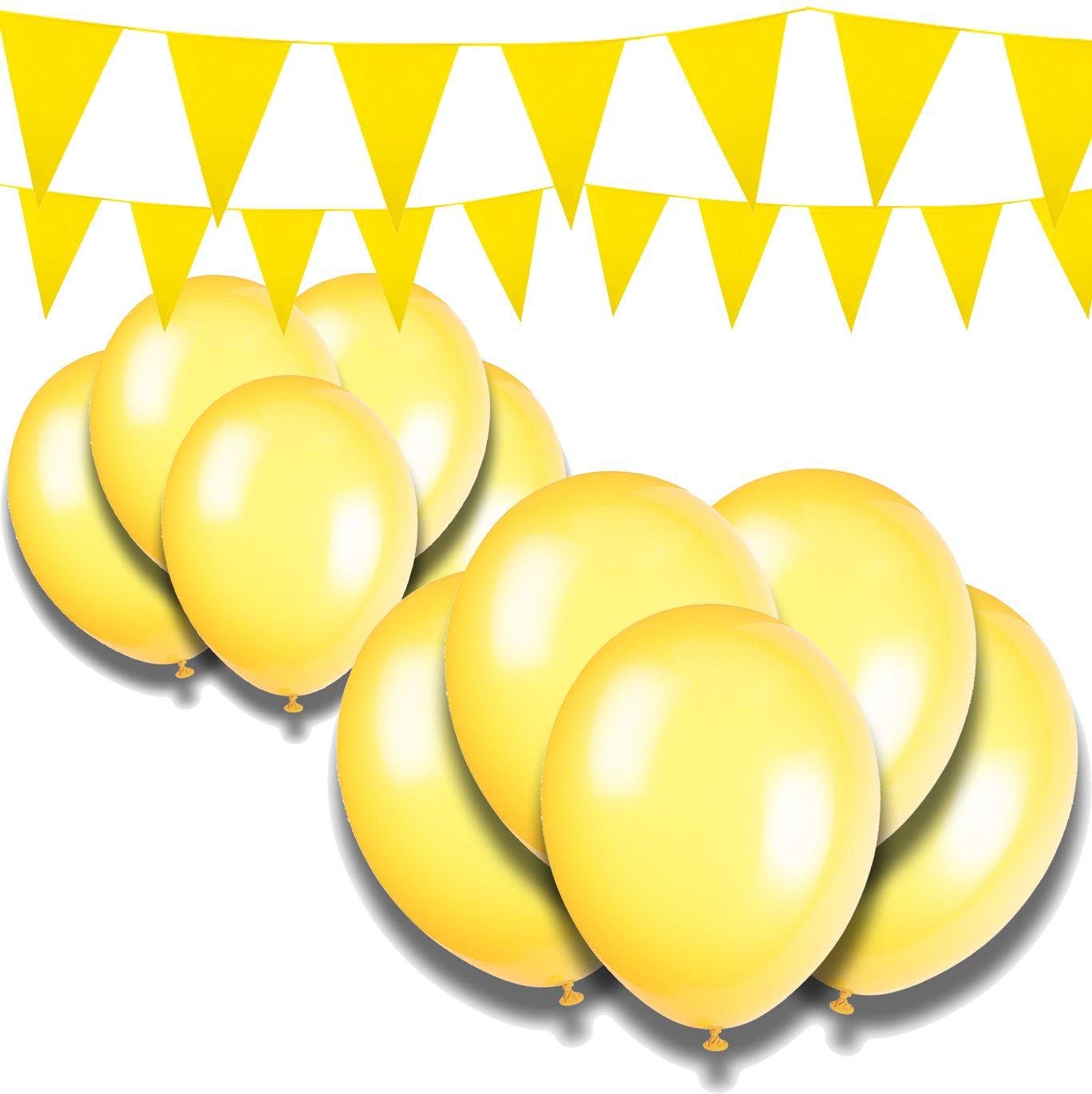Giant Bunting and Balloon Set - Yellow