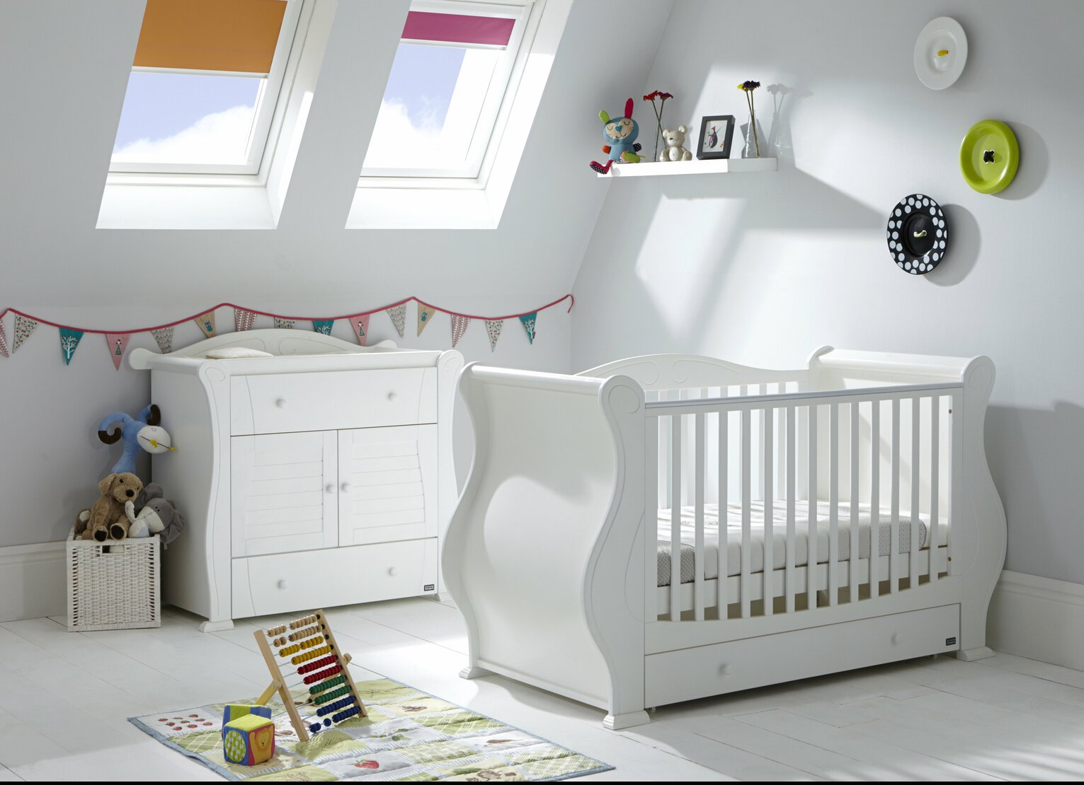 Tutti Bambini Marie 2 Piece Room Set - White