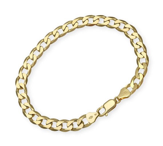 Buy 9ct Gold 8.5 inch Curb Bracelet at Argos.co.uk - Your Online Shop ...