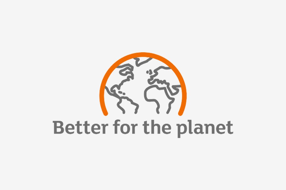 Better for the planet logo indicating our promise to tackle climate change. 