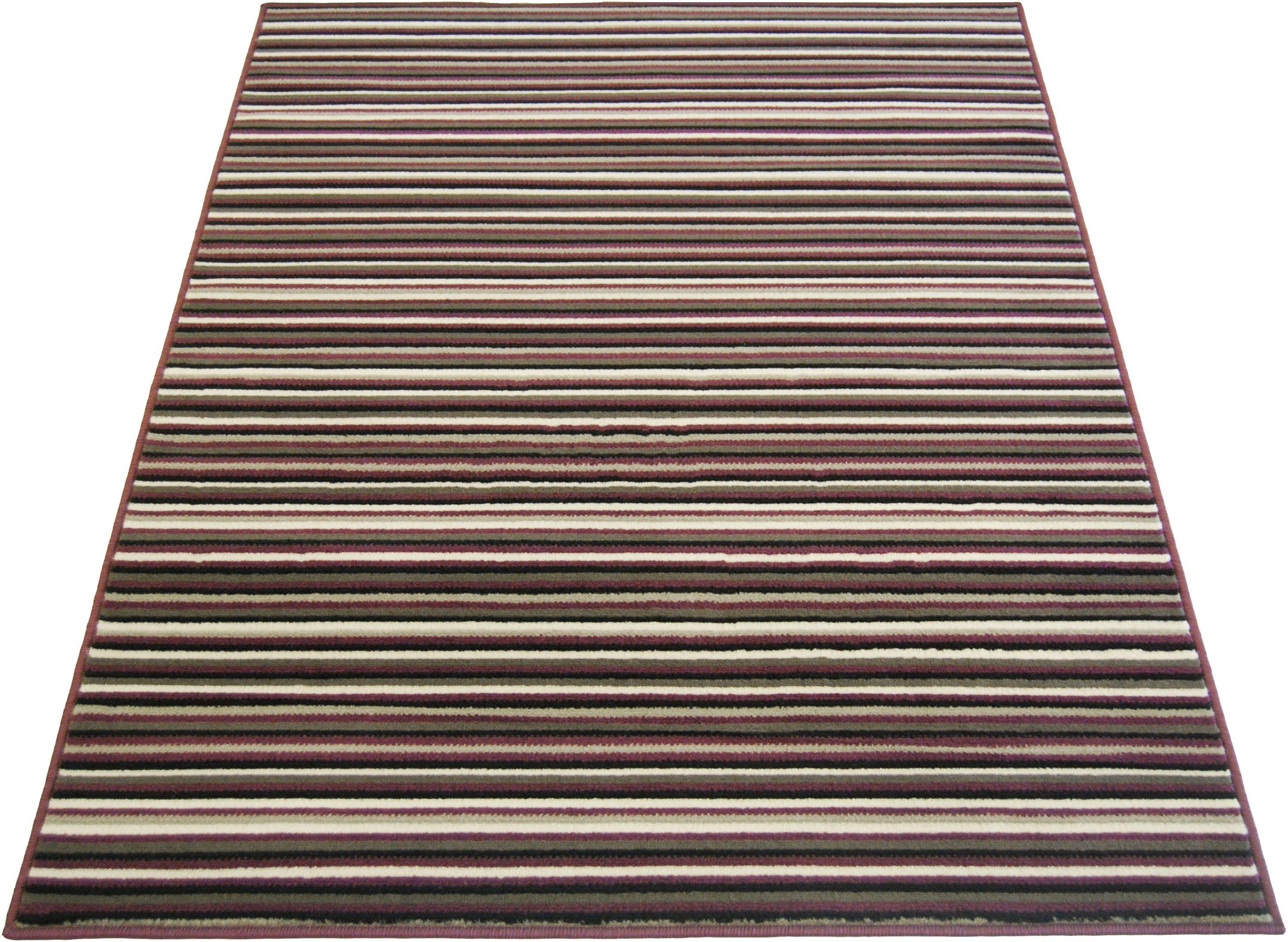 Maestro Fine Stripe Rug - 80x150cm - Plum
