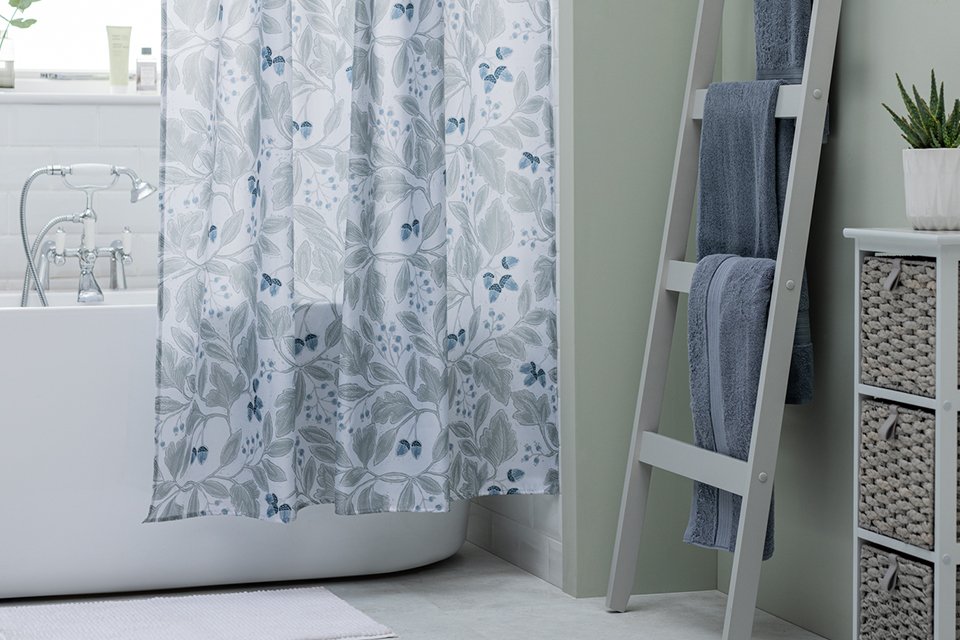 Habitat botanical anti bacterial shower curtain. 