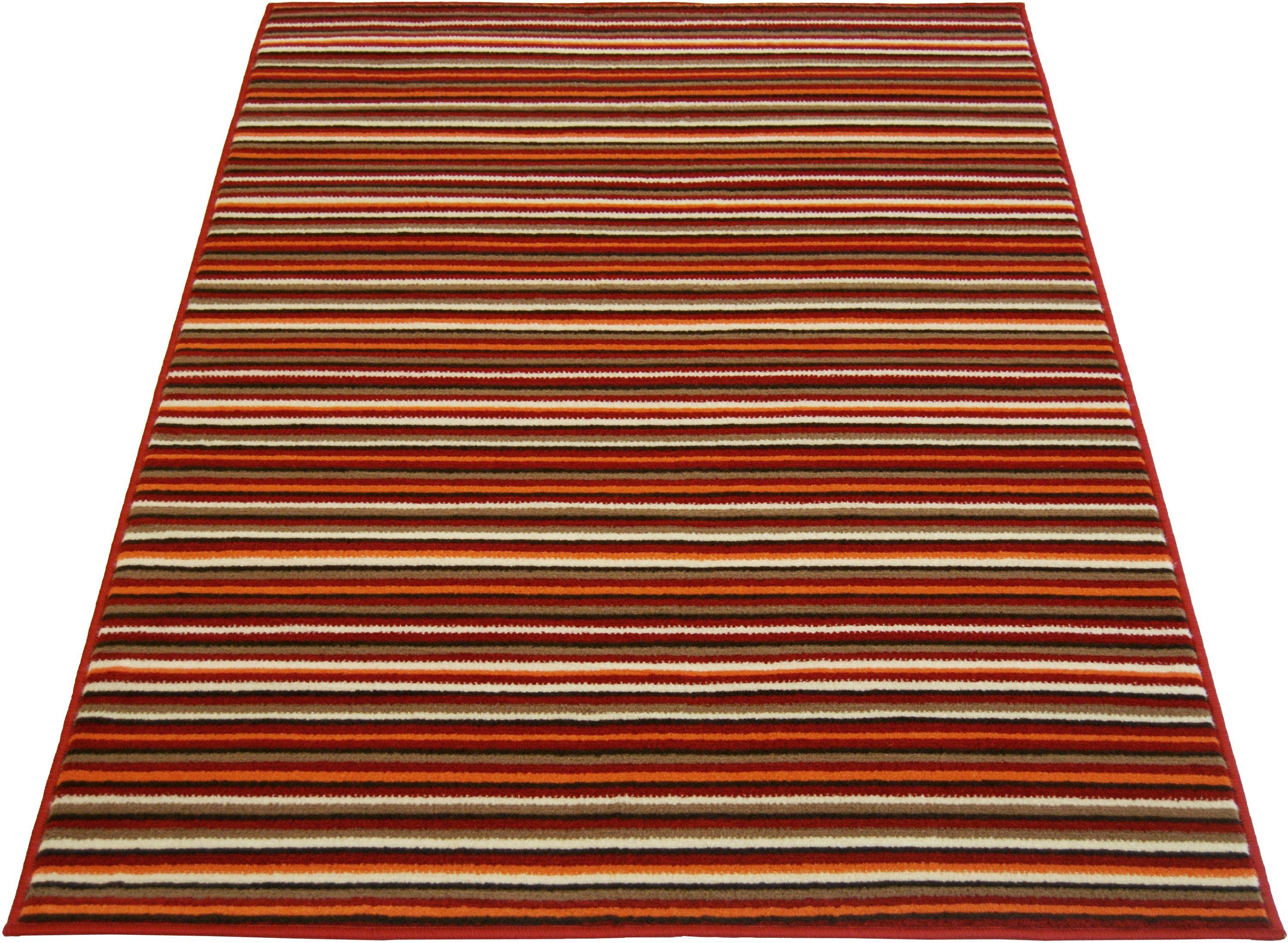 Maestro Fine Stripe Rug - 80x150cm - Red.
