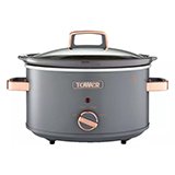 Grey and rose gold effect slow cooker 3.5L.