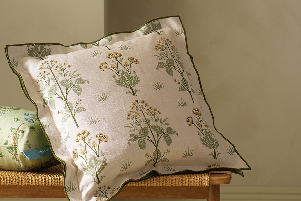 Morris and co. sweet meadow cushions.