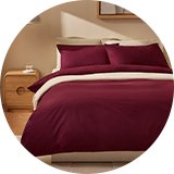Habitat Cotton 200 TC Plain Burgundy Bedding Set.
