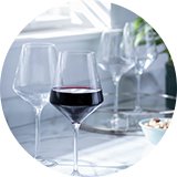 Wine glasses.