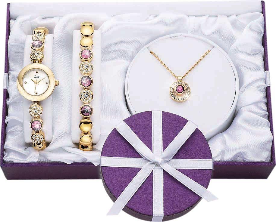  Argos Limit Ladies Gold Plated Bracelet Necklace and Watch Set