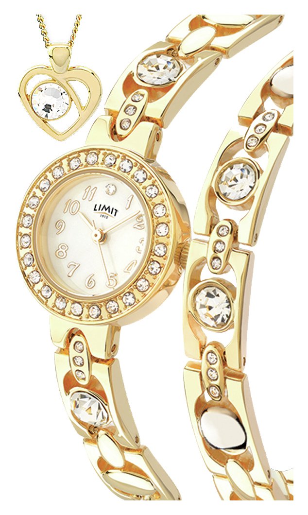 Limit Ladies' Gold Plated Bracelet, Pendant and Watch Set Review