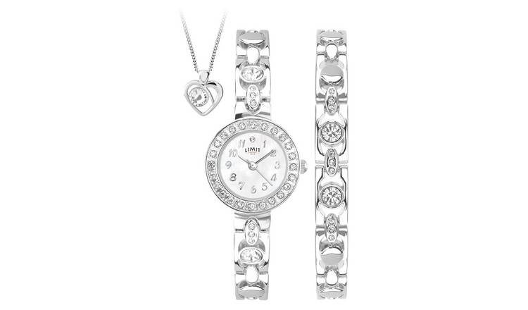 Limit Ladies' Silver Bracelet, Pendant and Watch Set