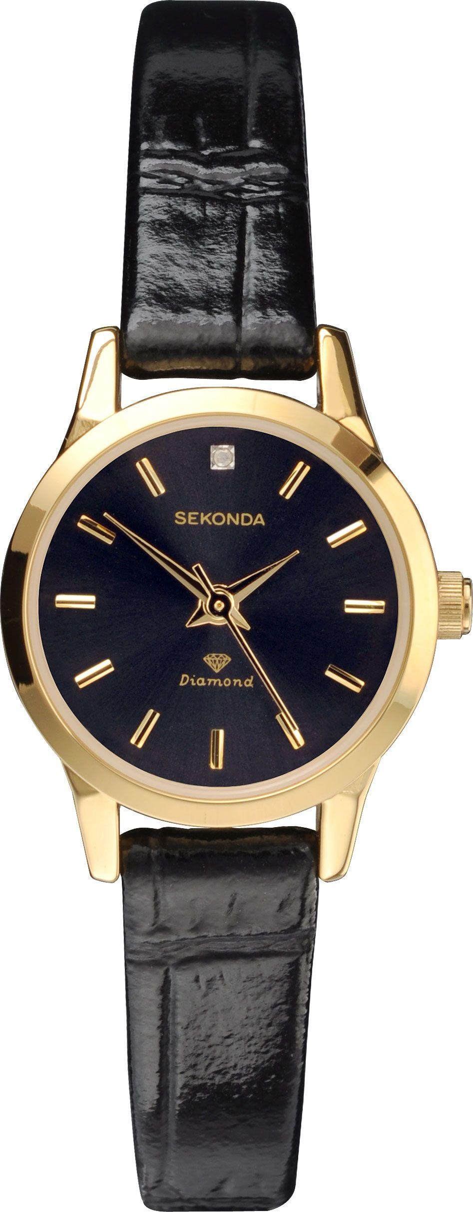 Sekonda Ladies Diamond Black Strap Watch Review