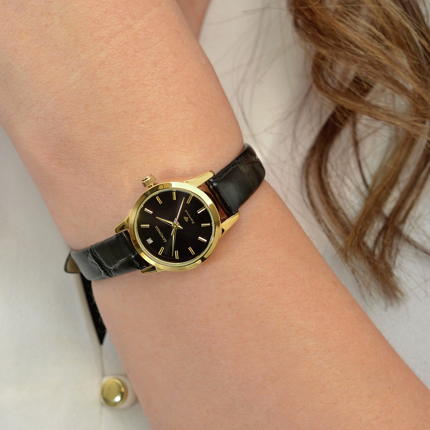 Sekonda Ladies Diamond Black Strap Watch Review