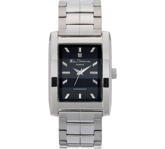 Buy Ben Sherman Men's Silver Diamond Rectangular Dial Watch at Argos.co ...