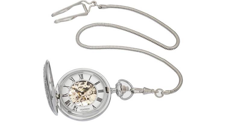 Buy Sekonda Classique Men s Mechanical Skeleton Pocket Watch