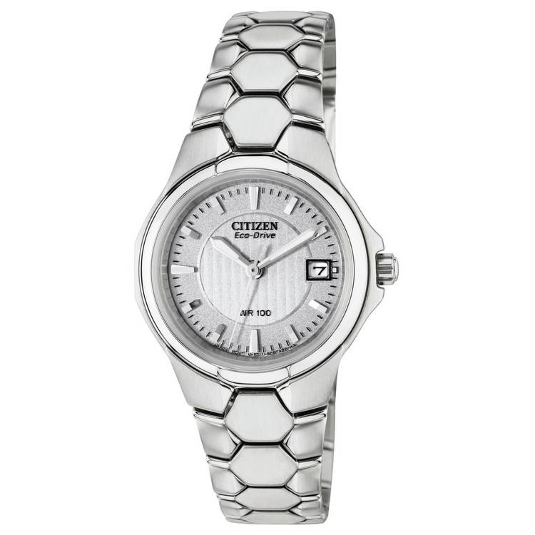 Citizen Ladies Eco-Drive Silver Tone Bracelet Watch 0
