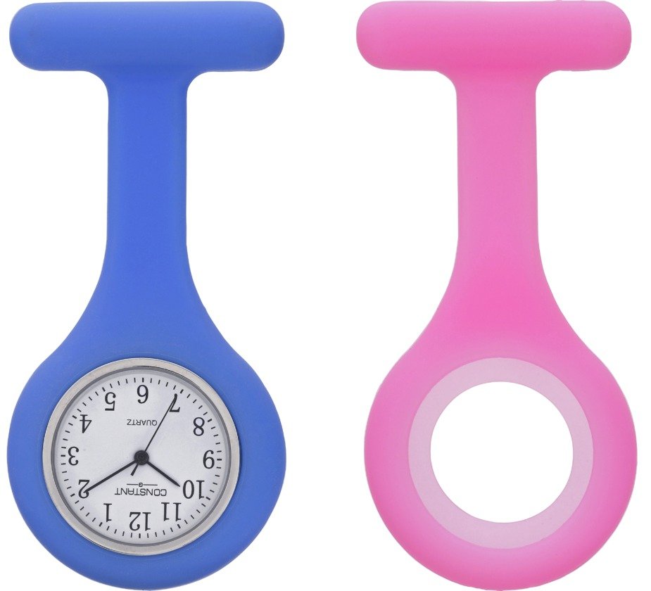 Constant Nurses' Blue and Pink Plastic Fob Watch