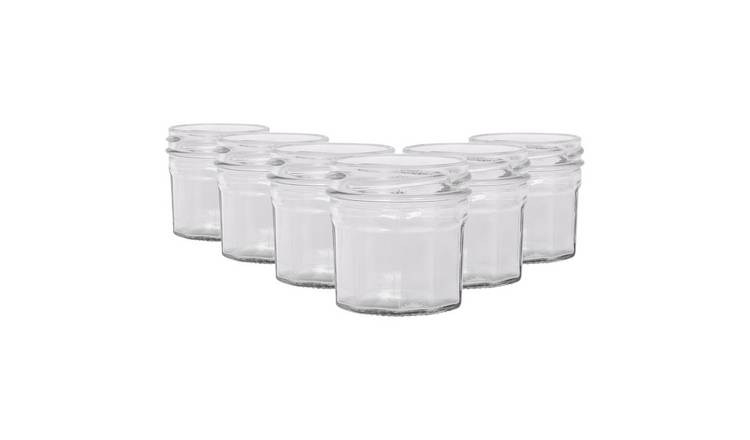 Argon Tableware Glass Jam Jars - Pack of 6