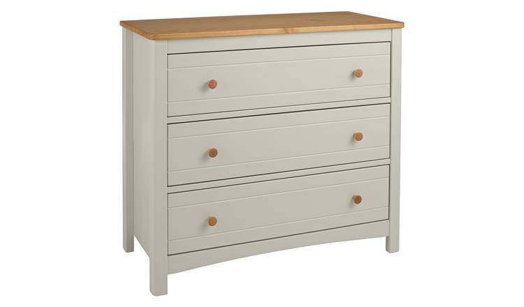 Buy Argos Home Bournemouth 3 Drawer Chest Light Grey Chest