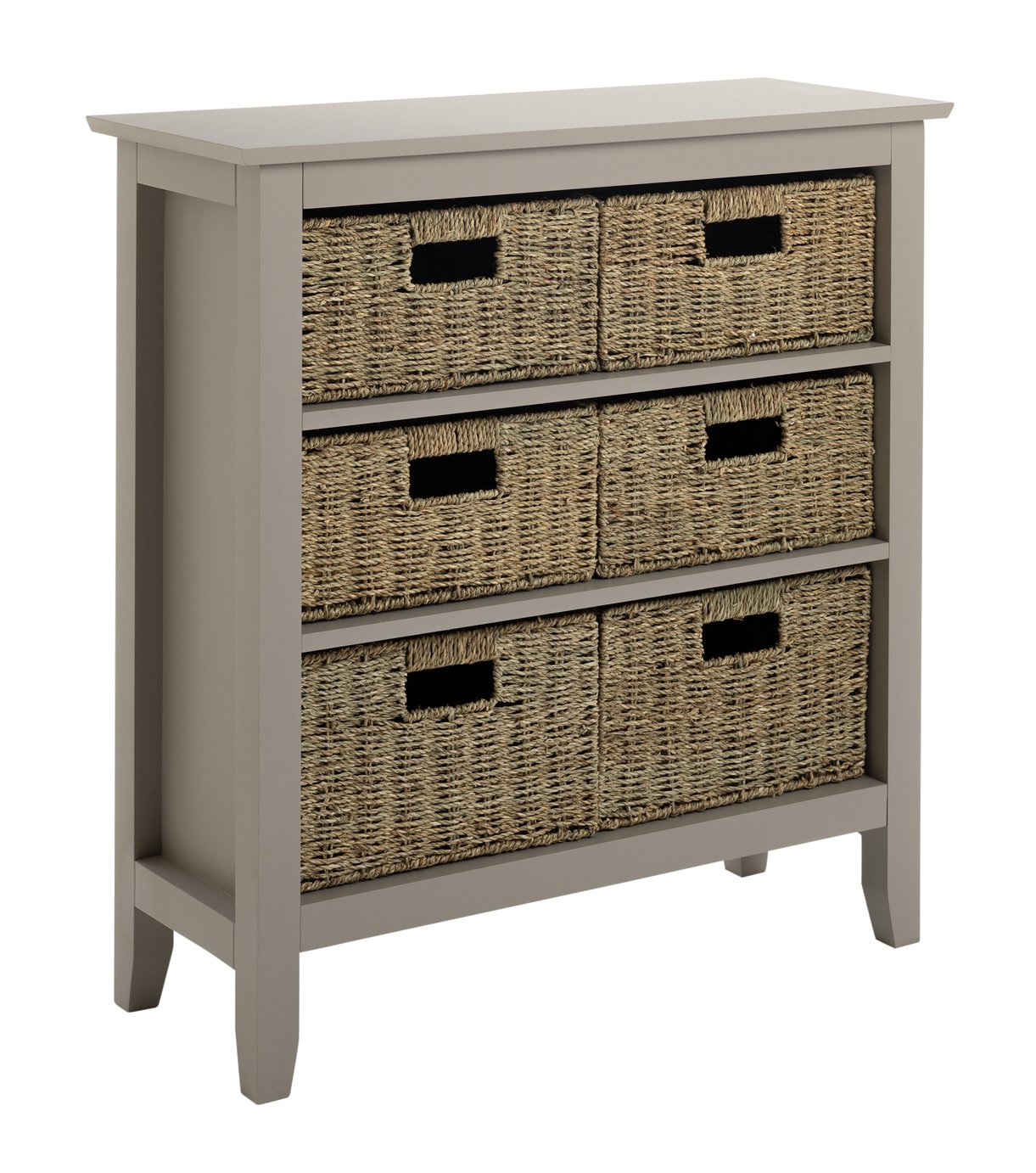 Argos Home Willow 6 Drawer Unit - Grey