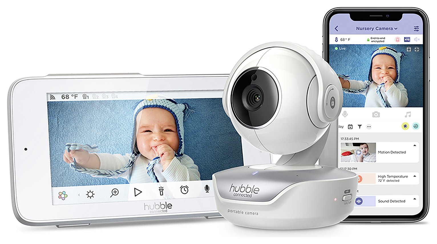 Hubble Nursery Pal Deluxe 5inch Connected Video Baby Monitor