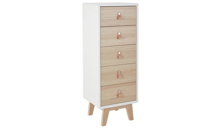 Buy Argos Home Copenhagen 5 Drawer Tallboy Two Tone Chest