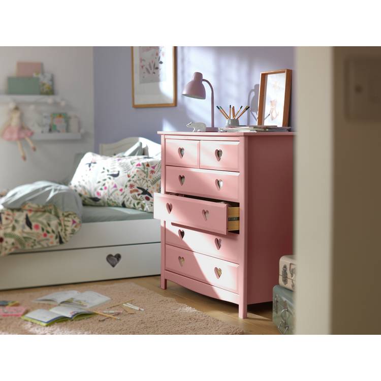 Argos Home Kids Mia 6 Drawer Chest - Pink 0