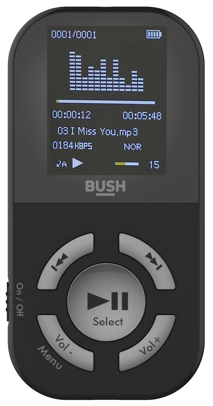 Bush 8GB MP3 Player With Display Black (2842448) Argos Price