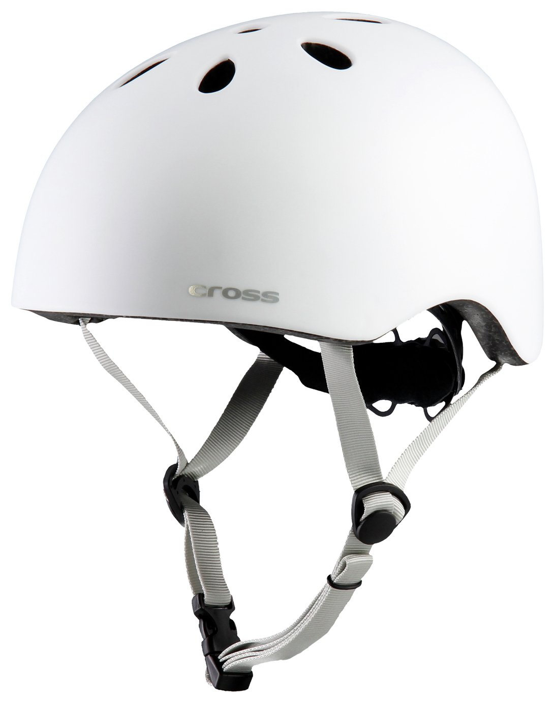 Cross Unisex BMX Bike Helmet - White, 54-58cm