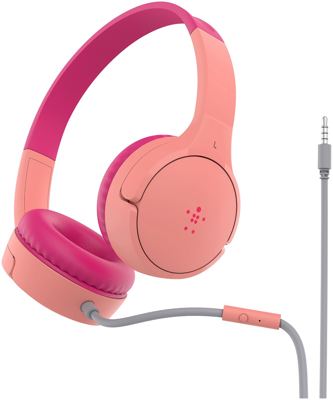 Belkin SoundForm Mini Kids Wired On-Ear Headphones - Pink