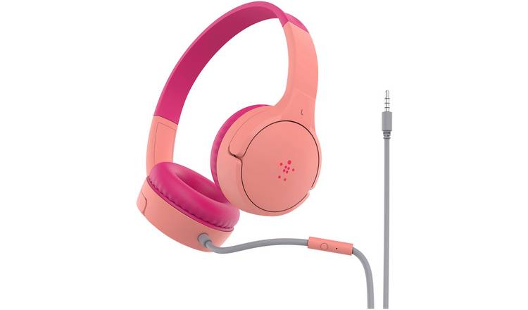 Belkin SoundForm Mini Kids Wired On-Ear Headphones - Pink