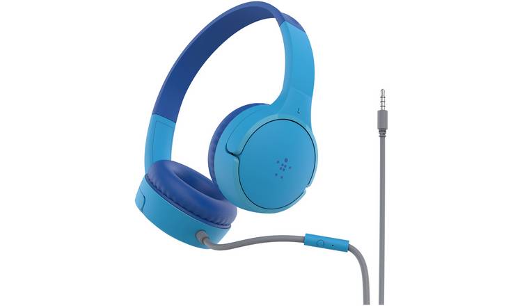 Buy Belkin SoundForm Mini Kids Wired On Ear Headphones Blue Wireless headphones Argos