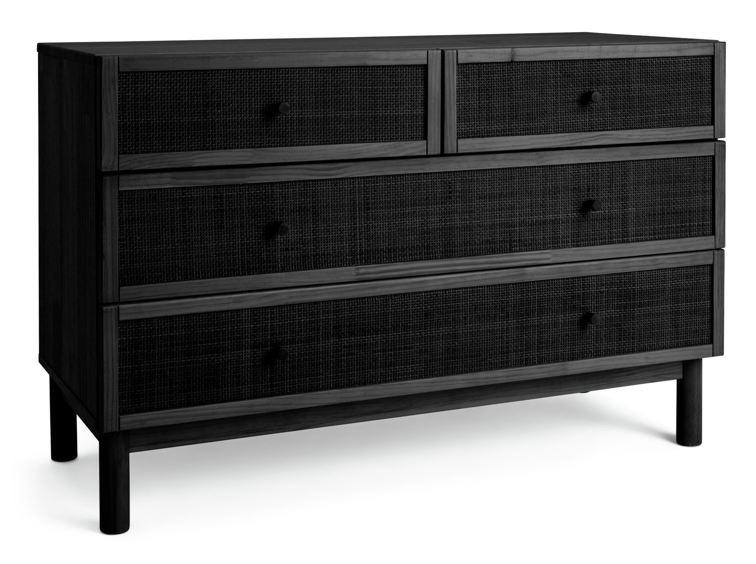 Habitat Simone 2   2 Wide Drawer Chest - Black