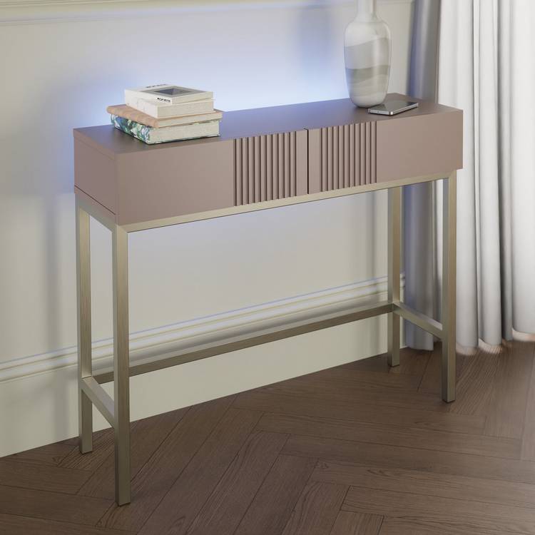 Frank Olsen Iona 2 Drawer Console Table - Mulberry 0
