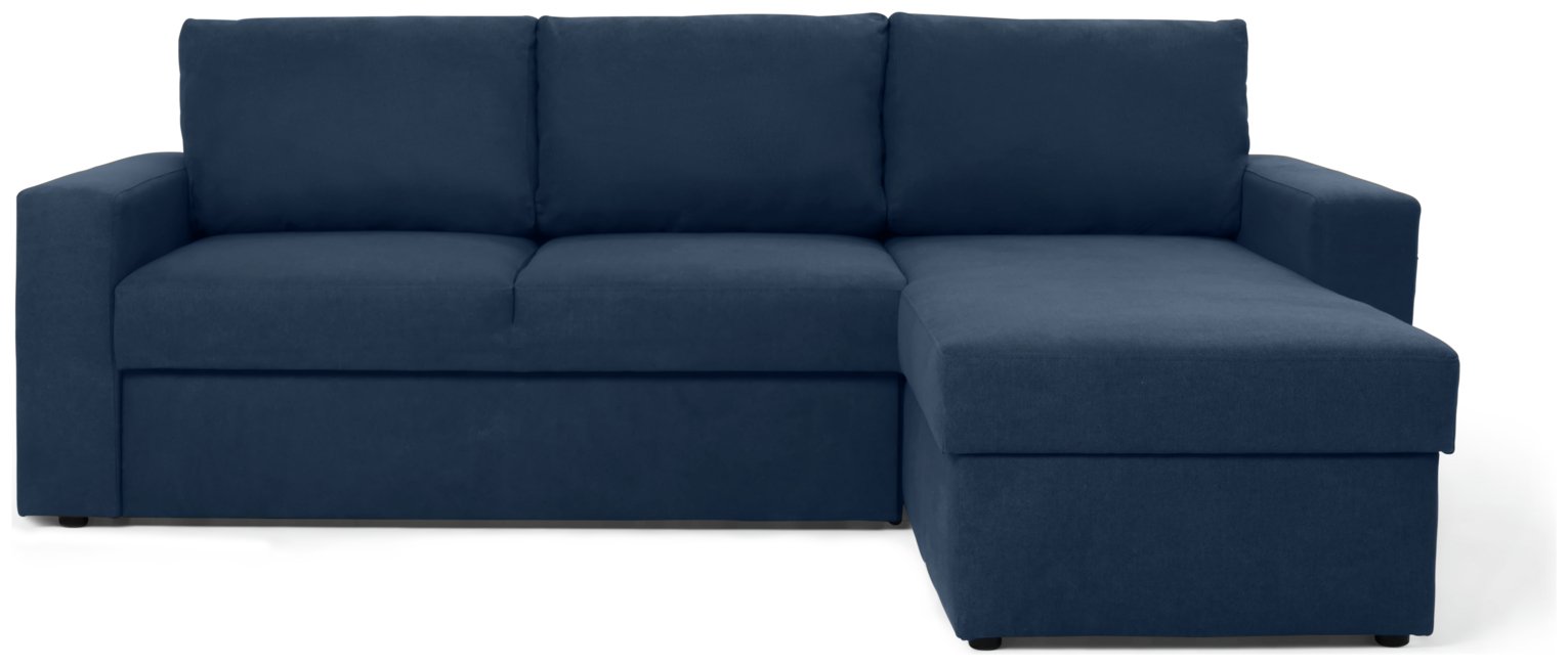 Argos Home Miller Right Hand Corner Chaise Sofa Bed - Navy