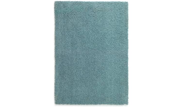 Habitat Recycled Cosy Plain Shaggy Rug - 200x290cm - Blue