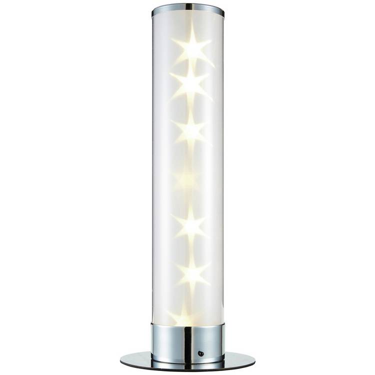 Glow Kids Galaxy LED Cylinder Table Lamp - White 0