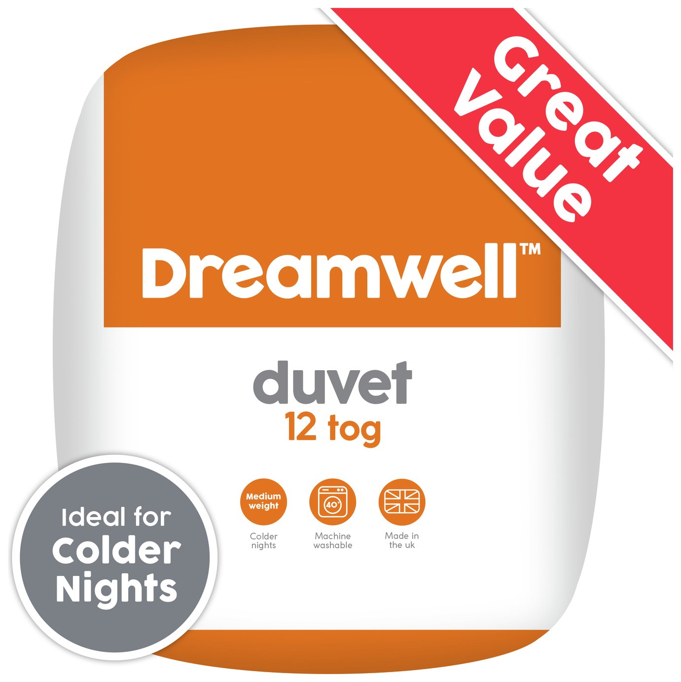 Dreamwell Cold Nights Medium Weight 12 Tog Duvet - Kingsize