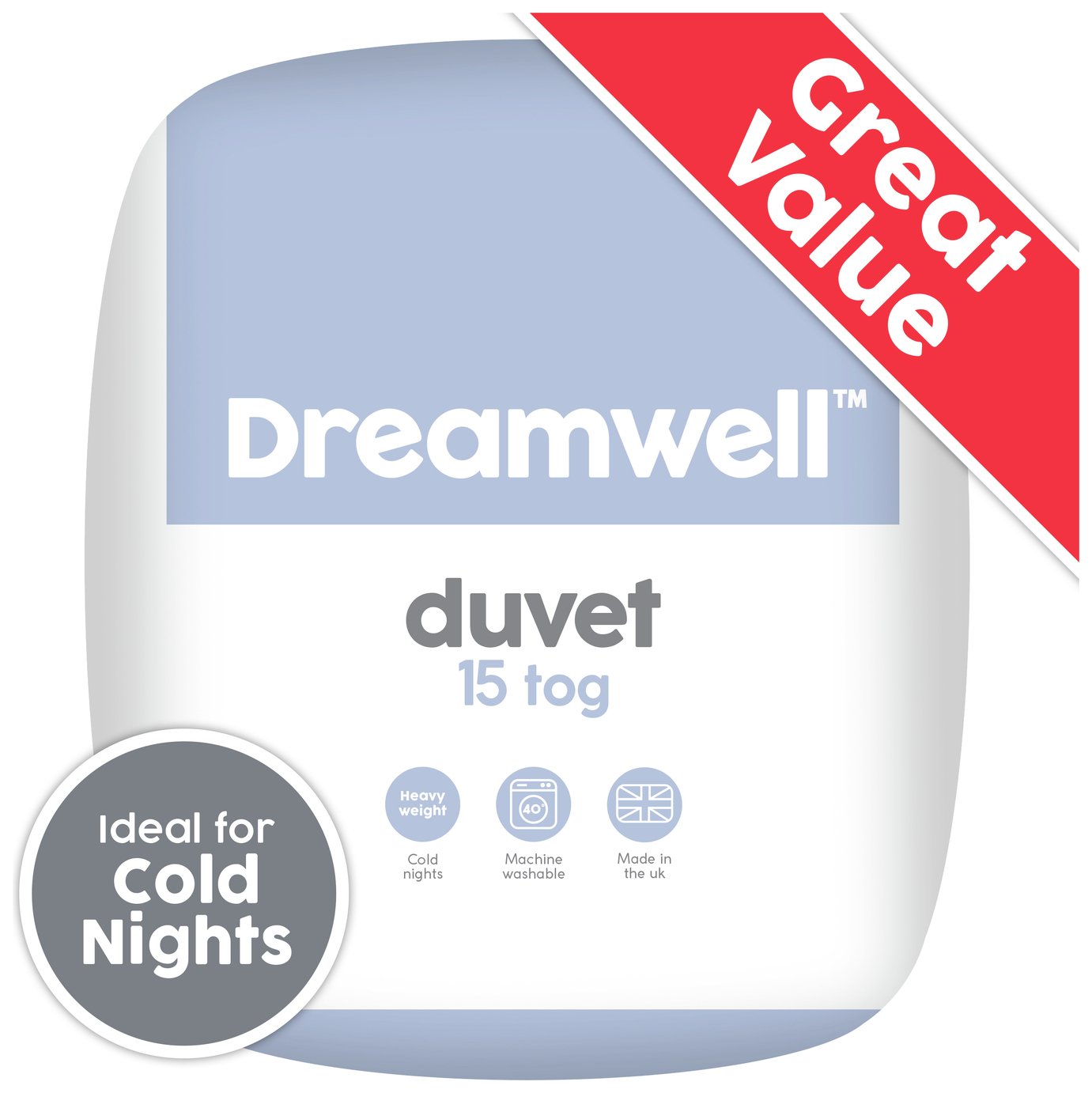 Dreamwell Cold Nights Heavy Weight 15 Tog Duvet - Single