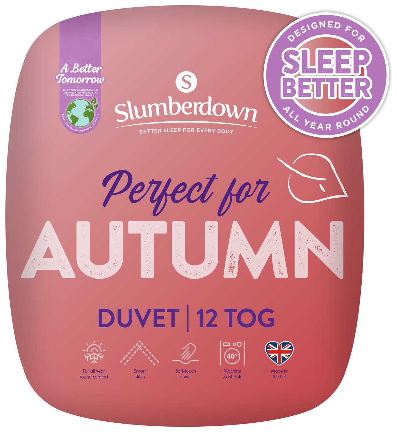Slumberdown Autumn Non Allergic 12 Tog Duvet - Single
