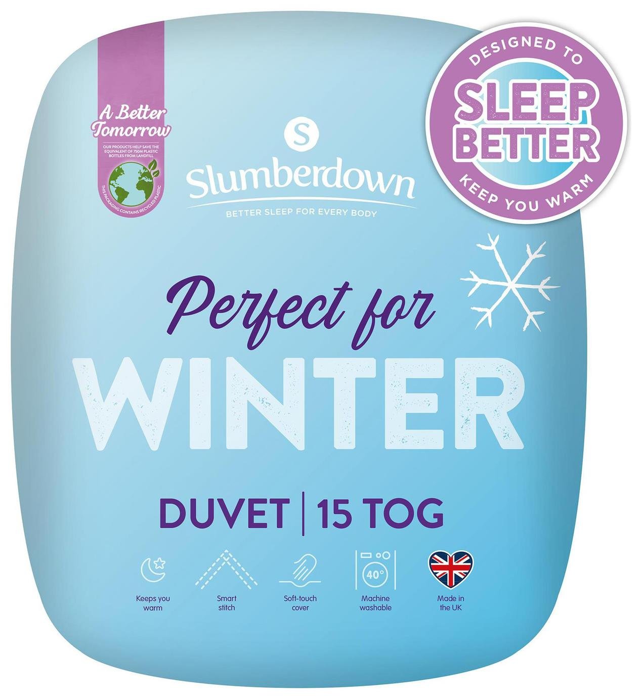 Slumberdown Winter Non Allergic 15 Tog Duvet - Single